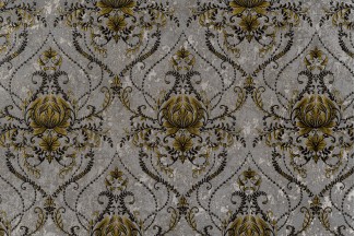 Обои графитовые с рисунком дамаск флизелиновые OVK Design Зодиак арт.10313-05 Обои графитовые с