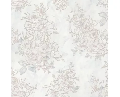 Обои крупные цветы на белом фоне Euro Decor виниловые Camelia арт.7149-00