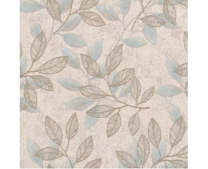 Обои листва на бежевом фоне Euro Decor виниловые Elsa арт.9110-17